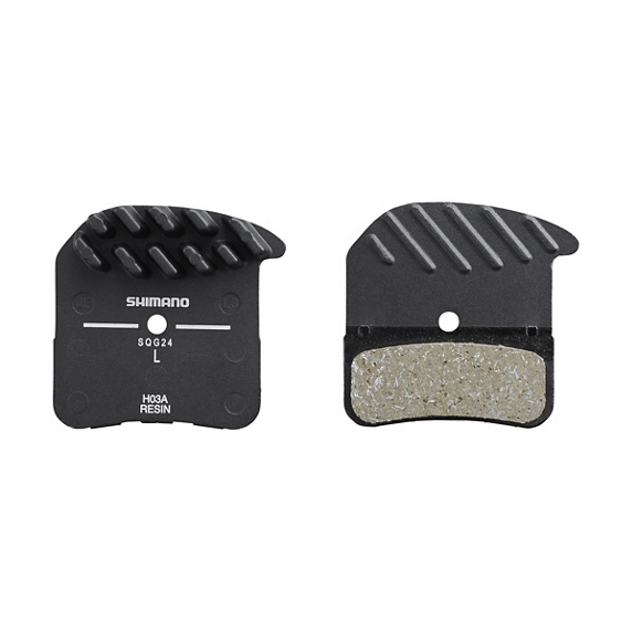 Pastiglie Shimano H03A-RF in resina con aletta e molla con coppiglia