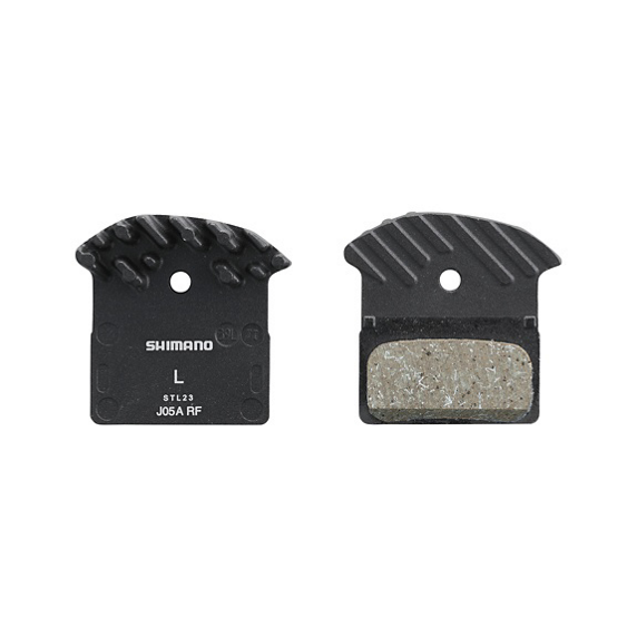 Pastiglie Shimano J05A-RF in resina con aletta e molla con coppiglia
