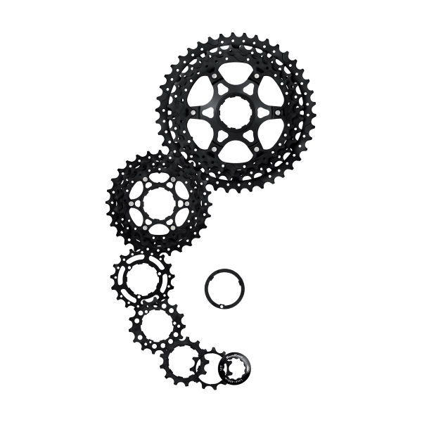 SUNRACE  Cassetta pignoni MS3 10v 11-46 corpetto Shimano HG Nero